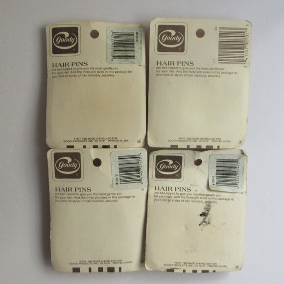 Goody Hair Pins #137 Ball Ends Brown 150/pk NOS Original Prop 1982 4 Packages - Picture 2 of 9